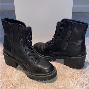 Block heel boots (black)